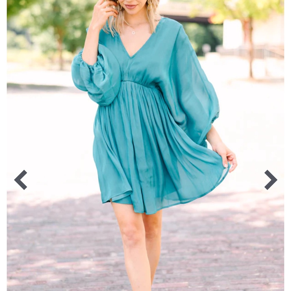 NWT Make Your Day Emerald Green Babydoll Dress